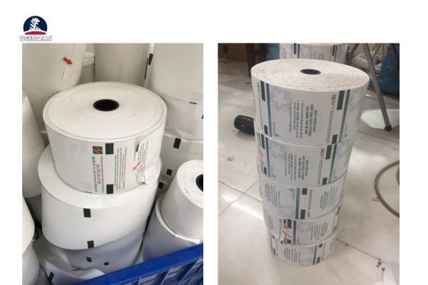 Giấy In Nhiệt In Sẵn Logo Thương Hiệu Theo Yêu Cầu