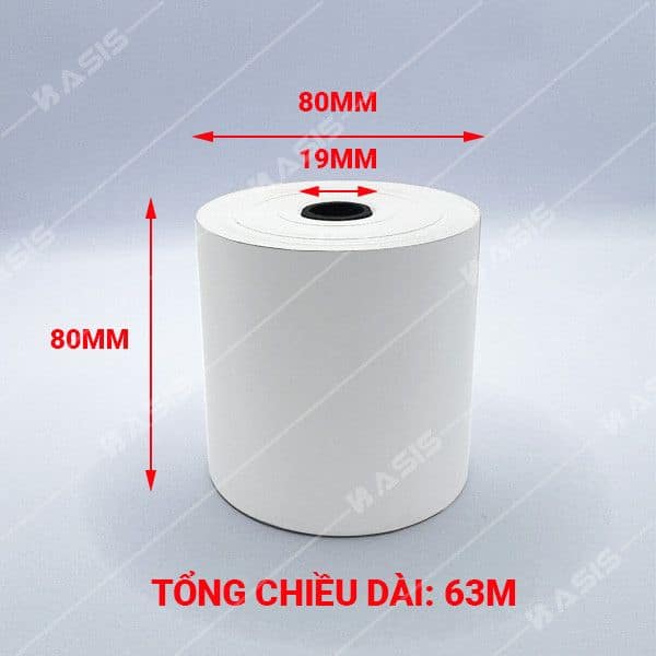 Giấy in nhiệt K80x80mm -Tigerrolls Giấy in nhiệt K80x80mm