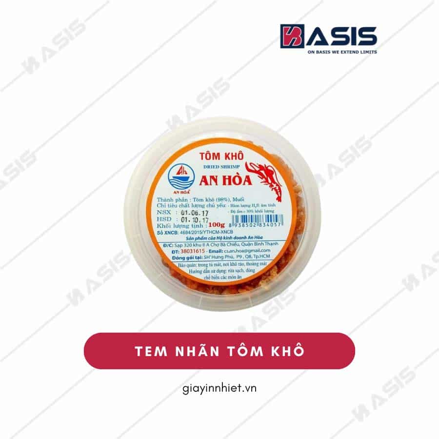 30+ mẫu tem nhãn tôm khô đẹp